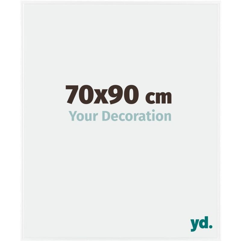 Your Decoration - 70x90 cm - Cadre Photo en Plastique Avec Verre acrylique - Anti-Reflet - Excellente Qualité - Blanc Brillant - Cadre Decoration