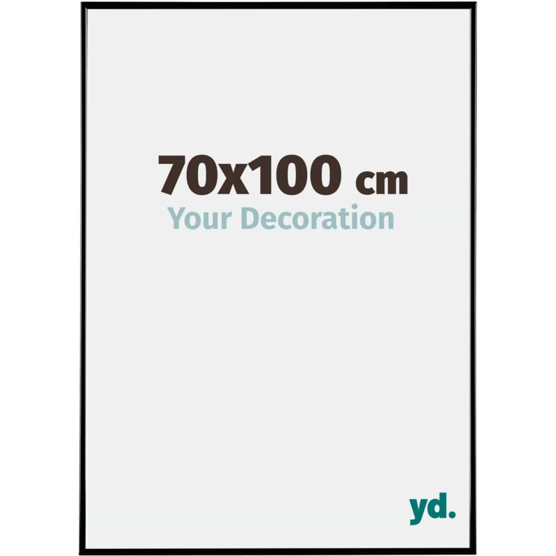 Your Decoration - 70x100 cm - Cadre Photo en Plastique Avec Verre acrylique - Anti-Reflet - Excellente Qualité - Noir Brillant - Cadre Decoration