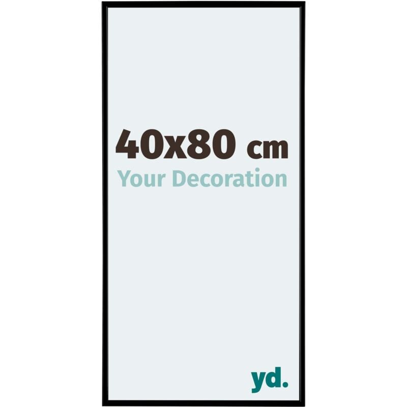 Yd. - Your Decoration - 40x80 cm - Cadre Photo en Plastique Avec Verre acrylique - Anti-Reflet - Excellente Qualité - Noir Mat - Cadre Decoration