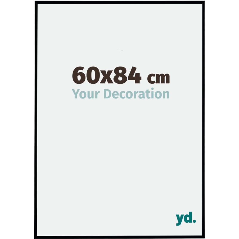 Your Decoration - 60x84 cm - Cadre Photo en Plastique Avec Verre acrylique - Anti-Reflet - Excellente Qualité - Noir Mat - Cadre Decoration Murale