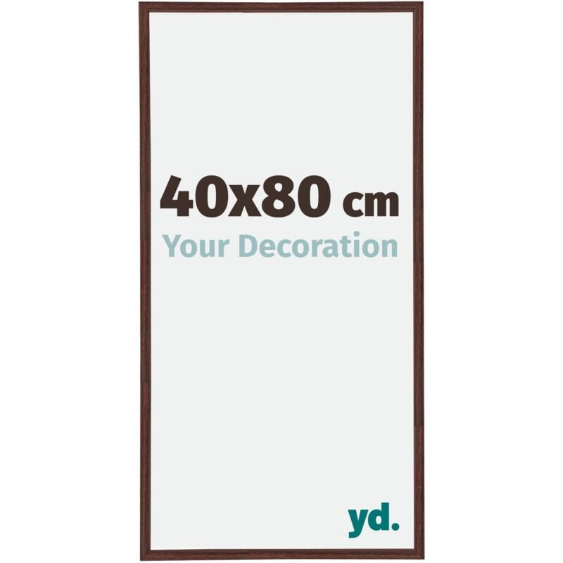 Yd. - Your Decoration - 40x80 cm - Cadres Photos en Plastique Avec Verre Plexiglas - Excellente Qualité -Brun - Cadre Decoration Murale - Annecy.