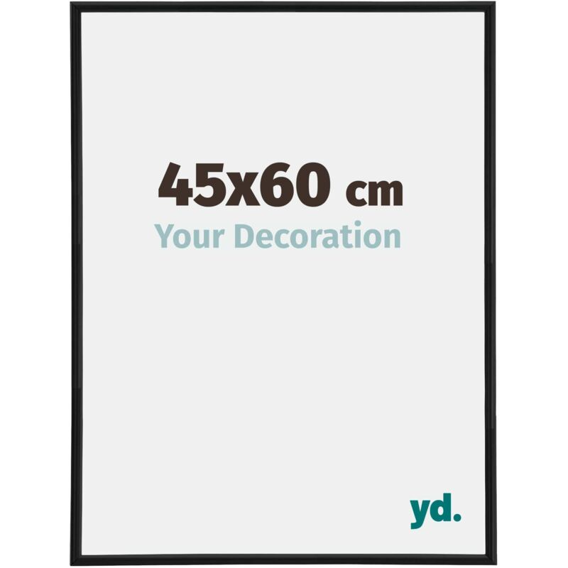 Yd. - Your Decoration - 45x60 cm - Cadres Photos en Plastique Avec Verre Plexiglas - Excellente Qualité -Noir Mat - Cadre Decoration Murale - Annecy.