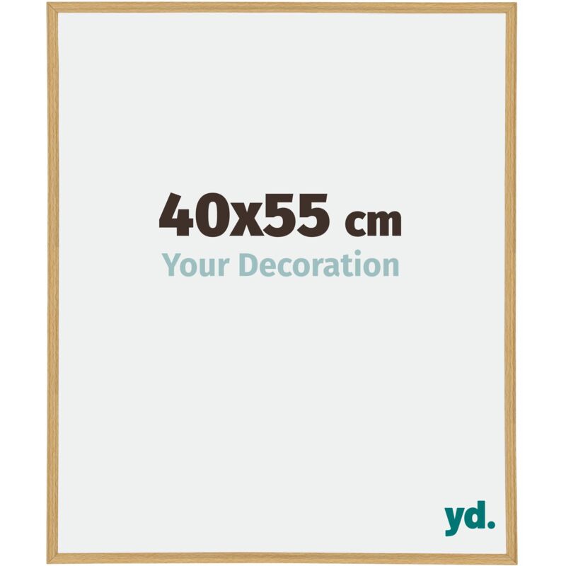 Yd. - Your Decoration - 40x55 cm - Cadres Photos en Plastique Avec Verre Plexiglas - Excellente Qualité -Hêtre Clair - Cadre Decoration Murale
