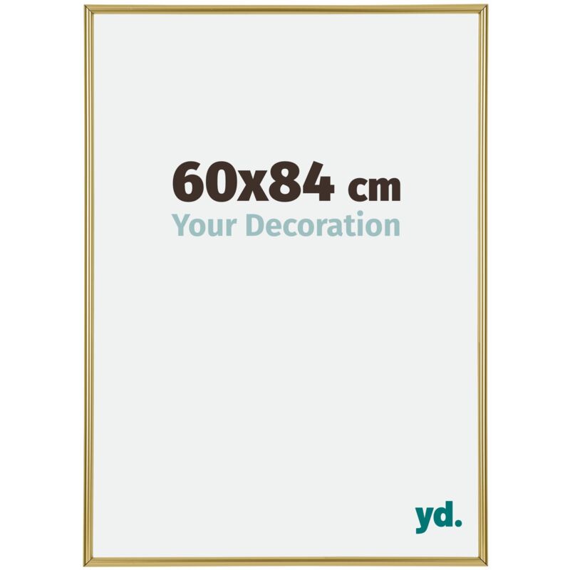 Your Decoration - 60x84 cm - Cadres Photos en Plastique Avec Verre Plexiglas - Excellente Qualité -Or - Cadre Decoration Murale - Annecy.