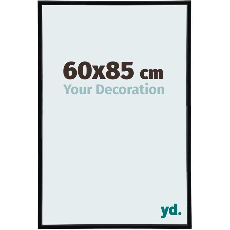Yd. - Your Decoration - 60x85 cm - Cadres Photos en Plastique Avec Verre Plexiglas - Excellente Qualité -Noir Mat - Cadre Decoration Murale - Annecy.