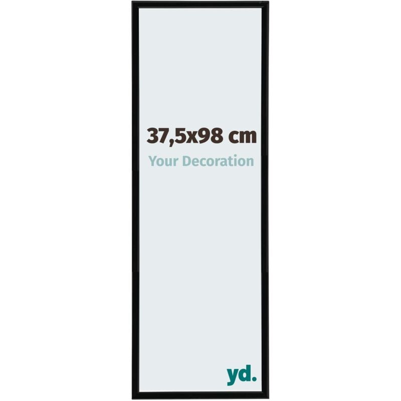 Yd. - Your Decoration - 37.5x98 cm - Cadres Photos en Plastique Avec Verre Plexiglas - Excellente Qualité -Noir Mat - Cadre Decoration Murale