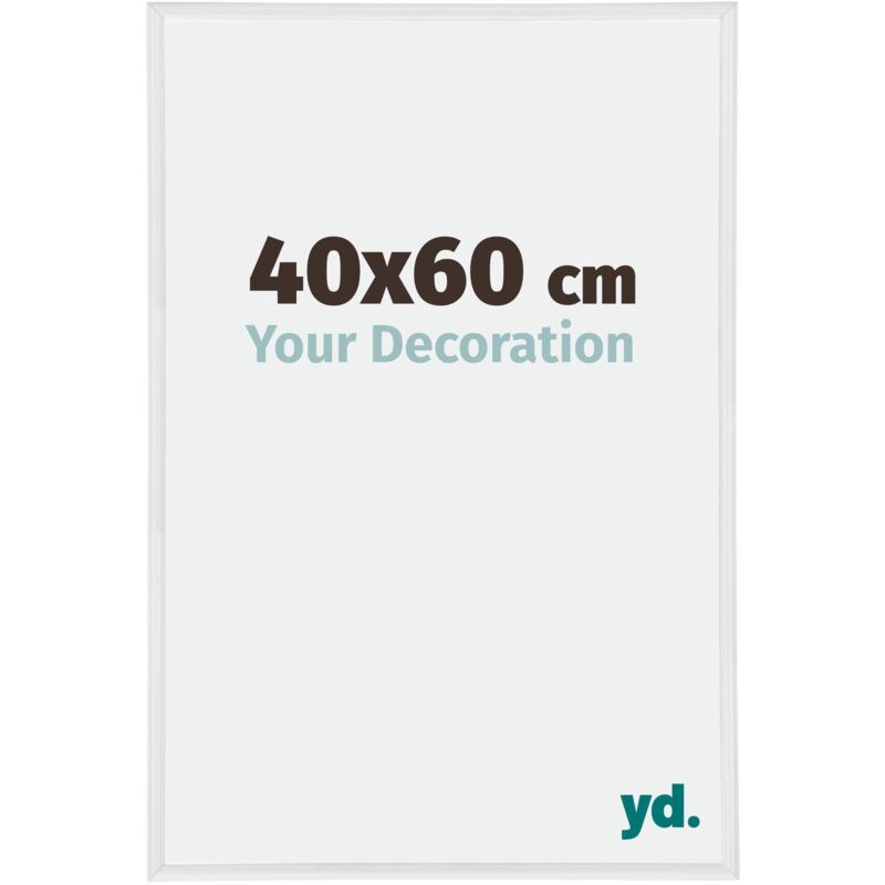 Yd. - Your Decoration - 40x60 cm - Cadres Photos en Plastique Avec Verre Plexiglas - Excellente Qualité -Blanc Brillant - Cadre Decoration Murale