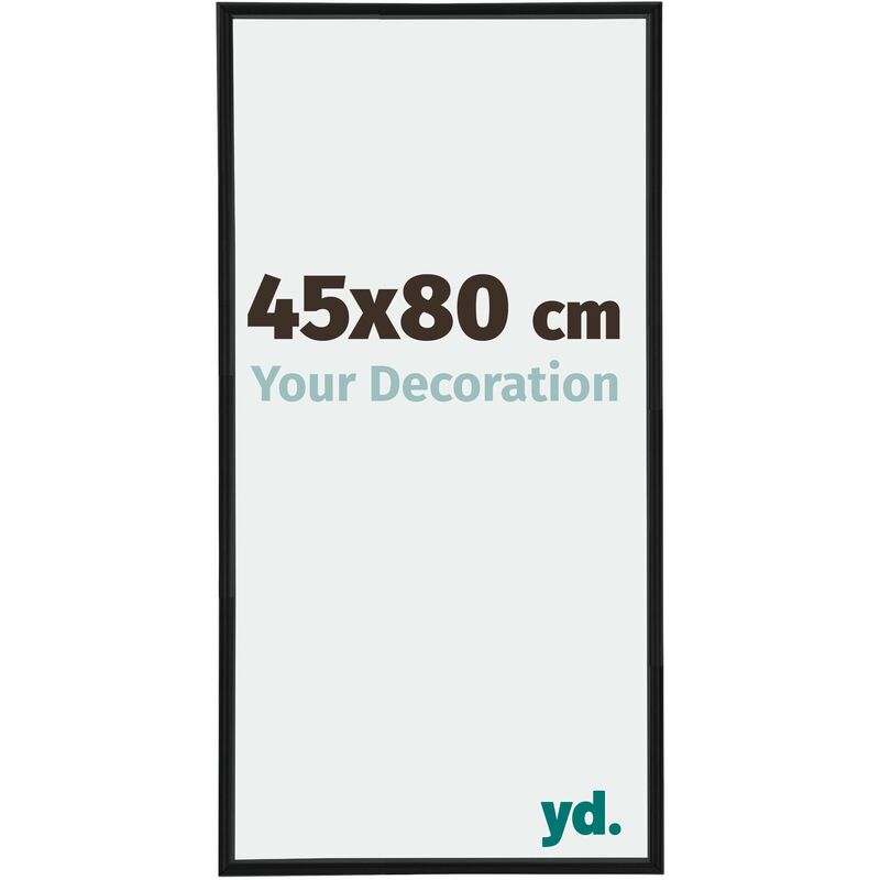 Yd. - Your Decoration - 45x80 cm - Cadres Photos en Plastique Avec Verre Plexiglas - Excellente Qualité -Noir Mat - Cadre Decoration Murale - Annecy.
