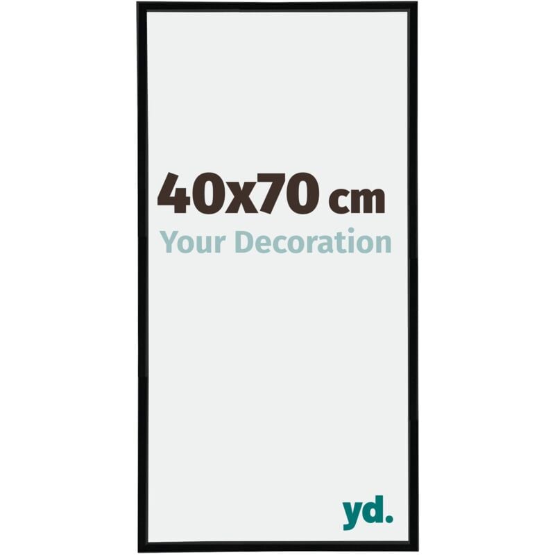 Yd. - Your Decoration - 40x70 cm - Cadres Photos en Plastique Avec Verre Plexiglas - Excellente Qualité -Noir Brillant - Cadre Decoration Murale