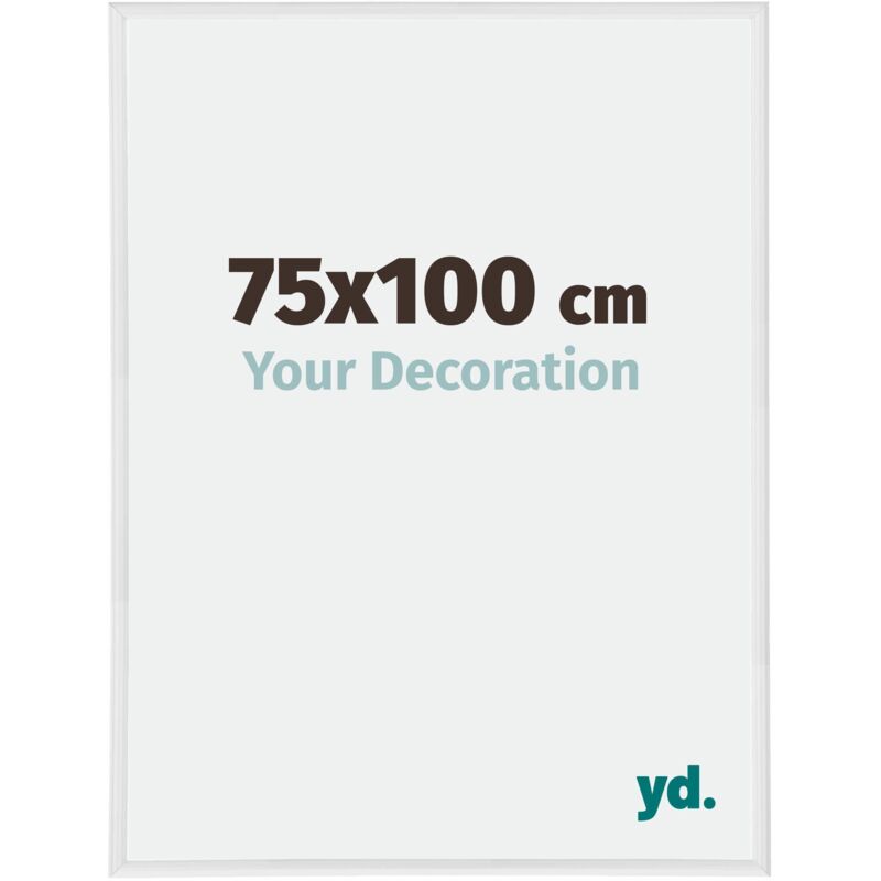 Your Decoration - 75x100 cm - Cadres Photos en Plastique Avec Verre Plexiglas - Excellente Qualité -Blanc Brillant - Cadre Decoration Murale - Annecy.