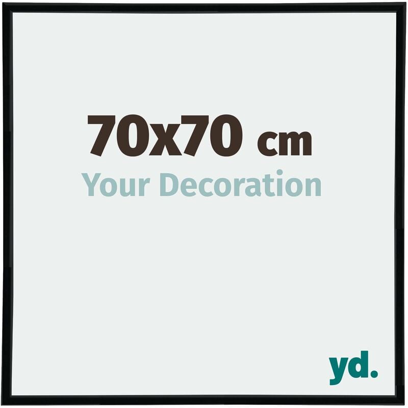 Your Decoration - 70x70 cm - Cadres Photos en Plastique Avec Verre Plexiglas - Excellente Qualité -Noir Très Brillant - Cadre Decoration Murale