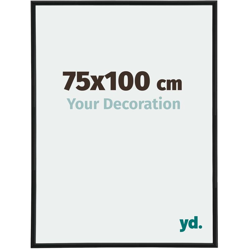 Yd. - Your Decoration - 75x100 cm - Cadres Photos en Plastique Avec Verre Plexiglas - Excellente Qualité -Noir Mat - Cadre Decoration Murale - Annecy.