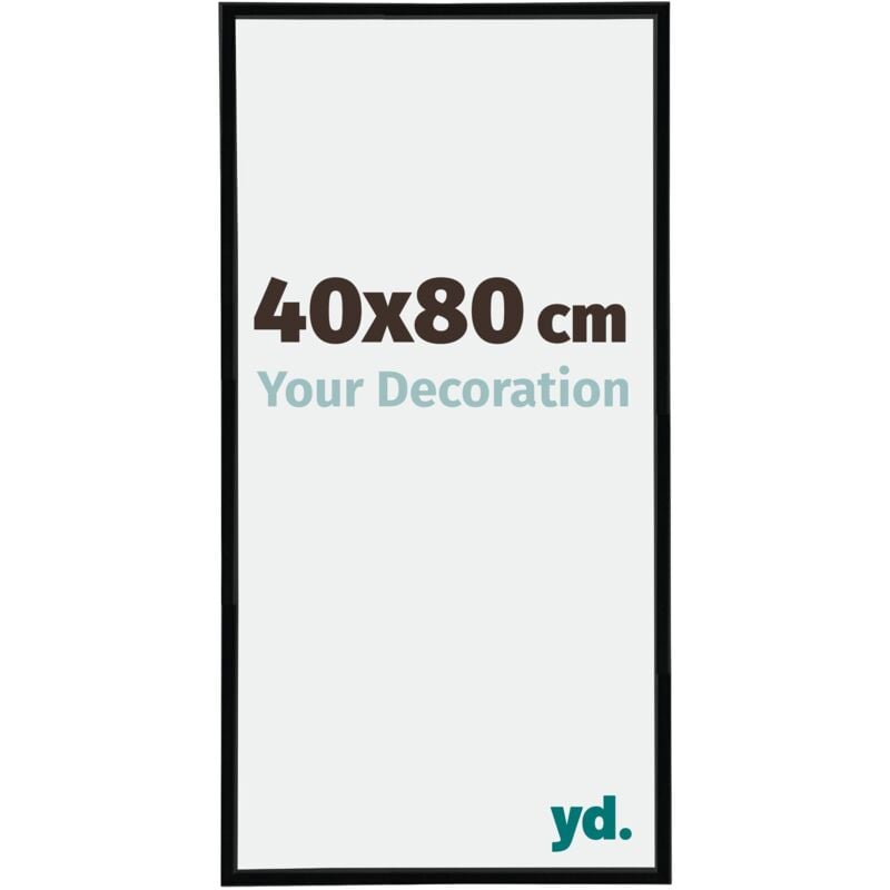 Yd. - Your Decoration - 40x80 cm - Cadres Photos en Plastique Avec Verre Plexiglas - Excellente Qualité -Noir Brillant - Cadre Decoration Murale