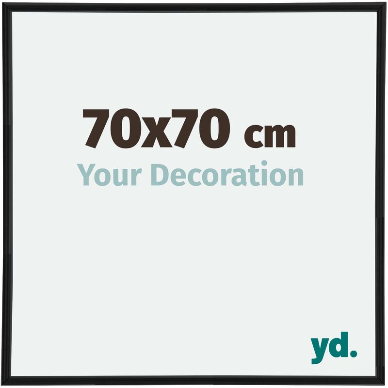 Yd. - Your Decoration - 70x70 cm - Cadres Photos en Plastique Avec Verre Plexiglas - Excellente Qualité -Noir Mat - Cadre Decoration Murale - Annecy.