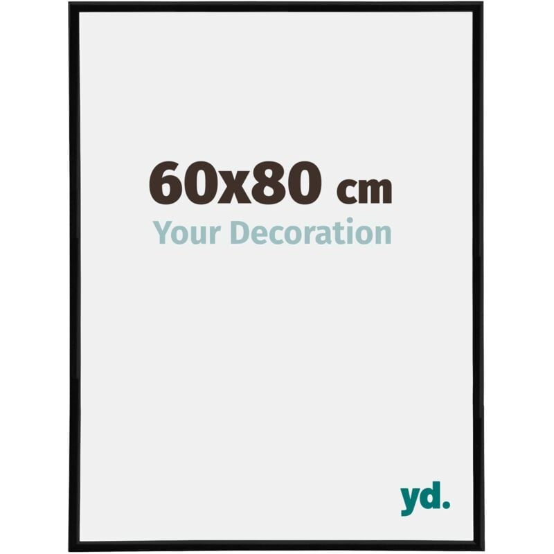 Your Decoration - 60x80 cm - Cadres Photos en Plastique Avec Verre Plexiglas - Excellente Qualité -Noir Brillant - Cadre Decoration Murale - Annecy.