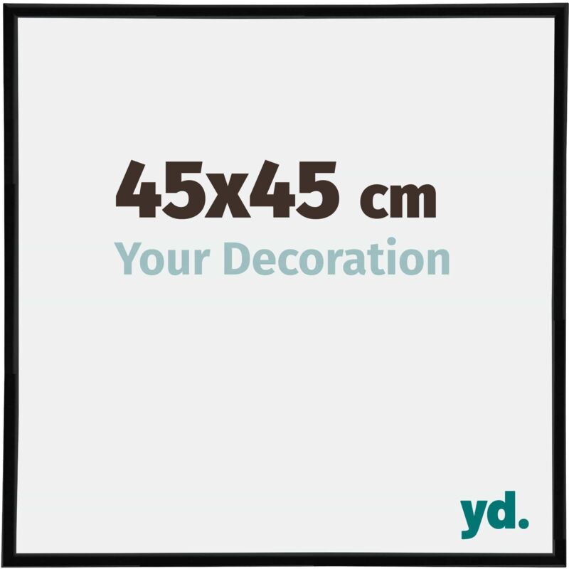 Yd. - Your Decoration - 45x45 cm - Cadres Photos en Plastique Avec Verre Plexiglas - Excellente Qualité -Noir Brillant - Cadre Decoration Murale