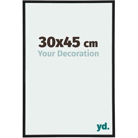 Your Decoration - 30x45 cm - Cadres Photos en Plastique Avec Verre Plexiglas - Excellente Qualité -Noir Mat - Cadre Decoration Murale - Annecy.