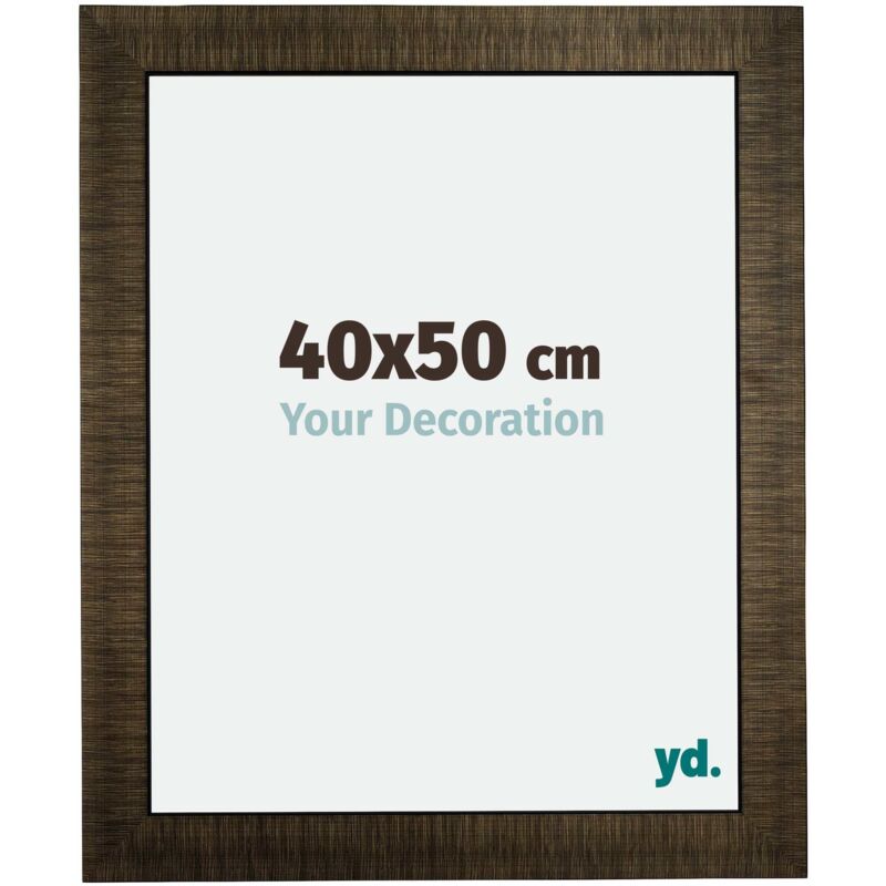 Your Decoration - 40x50 cm - Cadres Photo en Bois Avec Verre acrylique - Anti-Reflet - Excellente Qualité - Champagne Brossé - Cadre Decoration