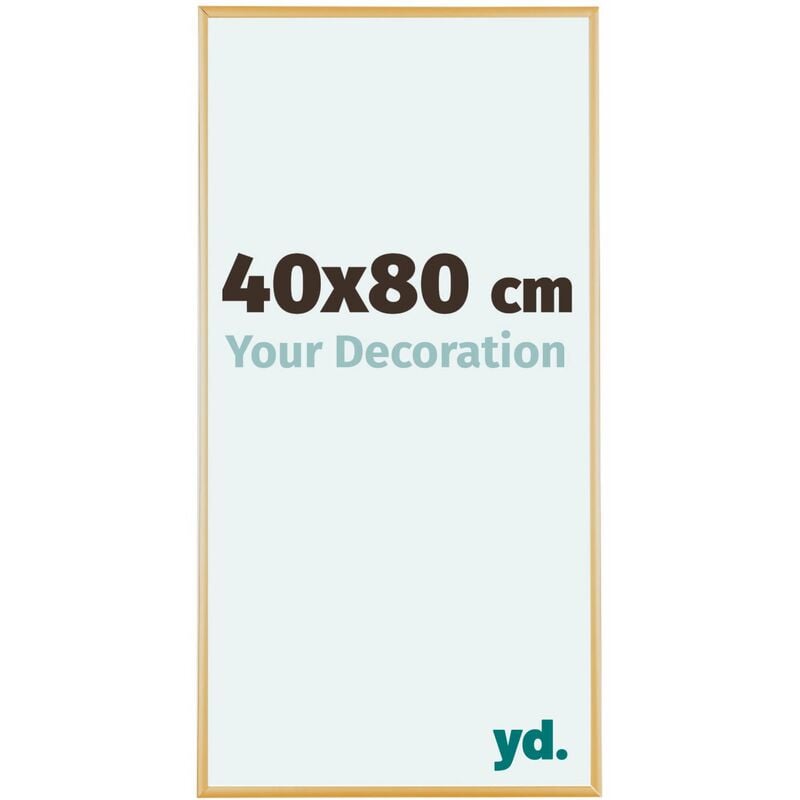 Your Decoration - 40x80 cm - Cadres Photos en Aluminium Avec Verre acrylique - Anti-Reflet - Excellente Qualité - Or Vintage - Cadre Decoration