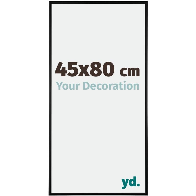 Your Decoration - 45x80 cm - Cadres Photos en Aluminium Avec Verre acrylique - Anti-Reflet - Excellente Qualité - Noir Mat - Cadre Decoration Murale