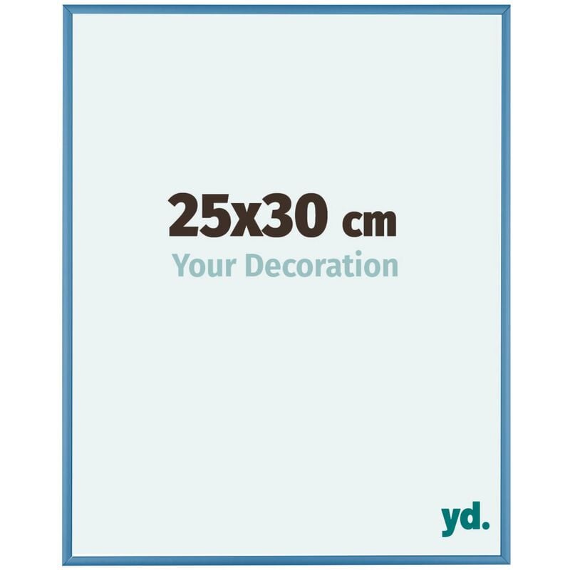 Yd. - Your Decoration - 25x30 cm - Cadres Photos en Aluminium Avec Verre acrylique - Anti-Reflet - Excellente Qualité - Blue Acier - Cadre Decoration