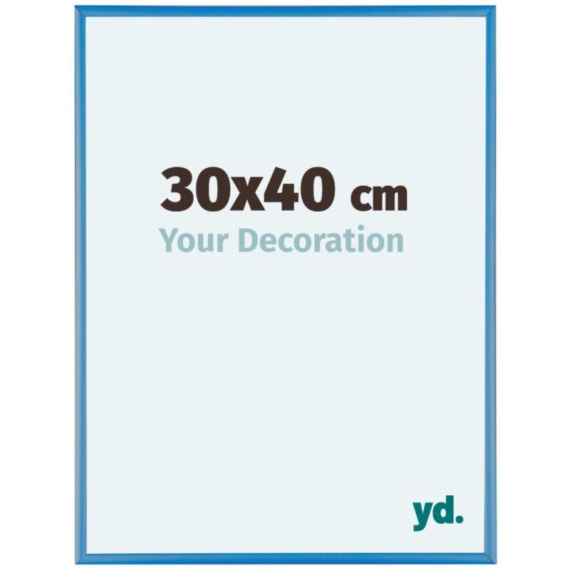 Yd. - Your Decoration - 30x40 cm - Cadres Photos en Aluminium Avec Verre acrylique - Anti-Reflet - Excellente Qualité - Blue Acier - Cadre Decoration