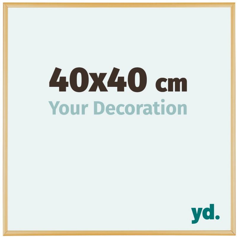 Yd. - Your Decoration - 40x40 cm - Cadres Photos en Aluminium Avec Verre acrylique - Anti-Reflet - Excellente Qualité - Or Vintage - Cadre Decoration