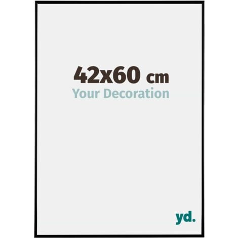 Your Decoration - 42x60 cm - Cadre Photo en Plastique Avec Verre acrylique - Anti-Reflet - Excellente Qualité - Noir Brillant - Cadre Decoration Murale - Evry.