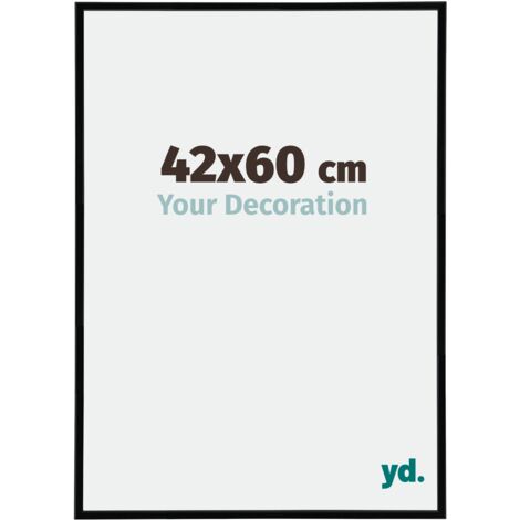 Your Decoration - 42x60 cm - Cadres Photos en Plastique Avec Verre Plexiglas - Excellente Qualité -Noir Brillant - Cadre Decoration Murale - Annecy.