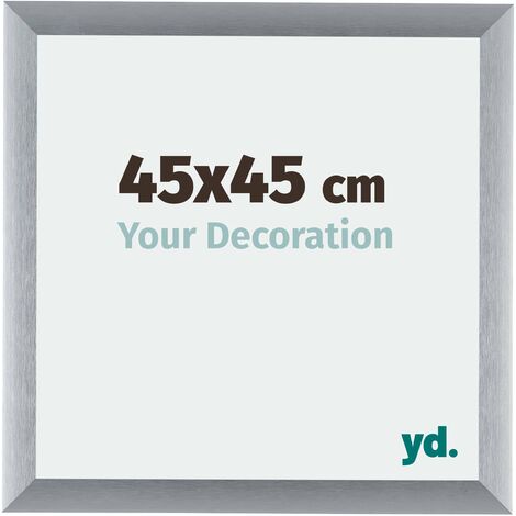 Your Decoration - 45x45 cm - Cadres Photos en Aluminium Avec acrylique - Anti-Reflet - Excellente Qualité - Argent Brossé - Cadre Decoration Murale - Tucson.