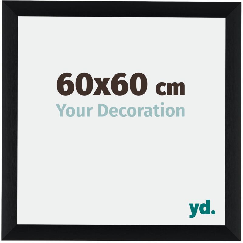Yd. - Your Decoration - 60x60 cm - Cadres Photos en Aluminium Avec acrylique - Anti-Reflet - Excellente Qualité - Noir Brossé - Cadre Decoration