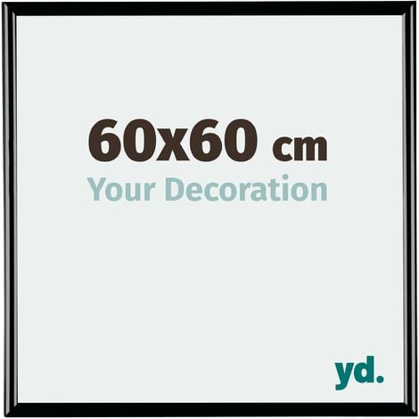 Your Decoration - 60x60 cm - Cadres Photos en Plastique Avec Verre acrylique - Anti-Reflet - Excellente Qualité - Noir Brillant - Cadre Decoration Murale - Bordeaux.