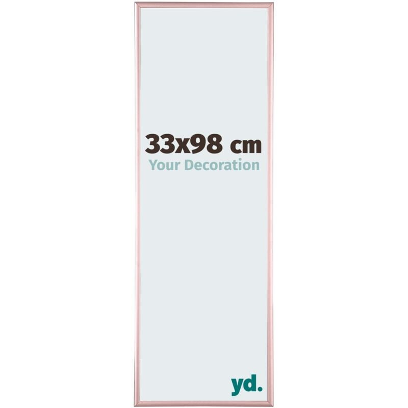 Your Decoration - 33x98 cm - Cadres Photos en Aluminium Avec Verre acrylique - Anti-Reflet - Excellente Qualité - Cuivre - Cadre Decoration Murale