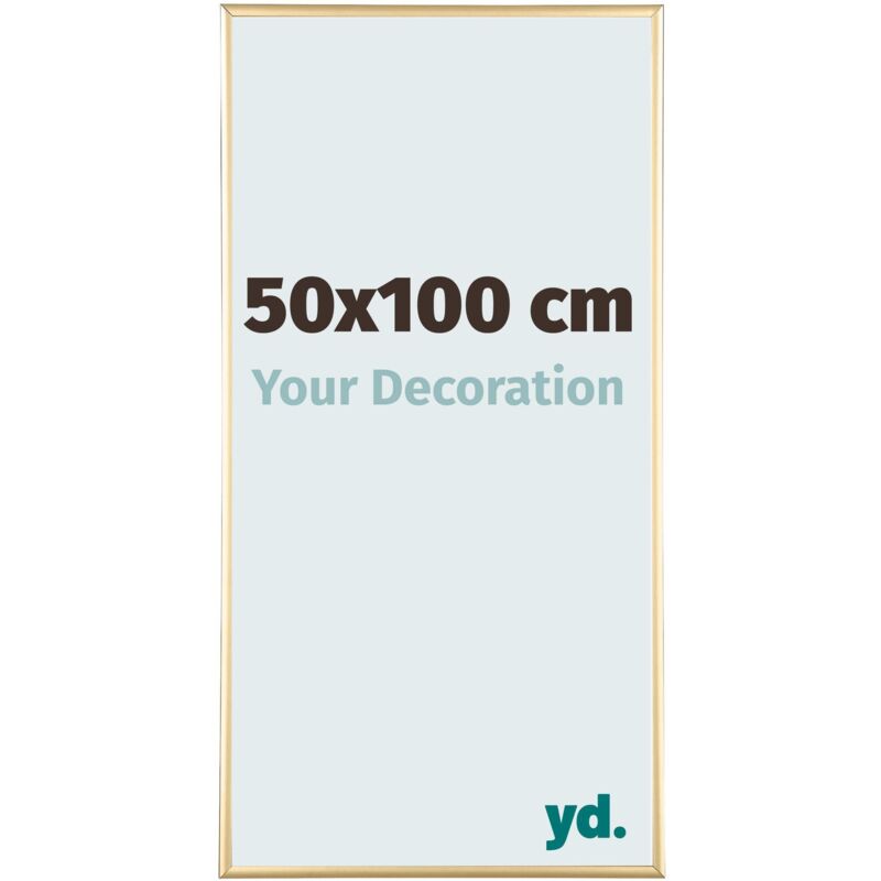 Your Decoration - 50x100 cm - Cadres Photos en Aluminium Avec Verre acrylique - Anti-Reflet - Excellente Qualité - Or - Cadre Decoration Murale