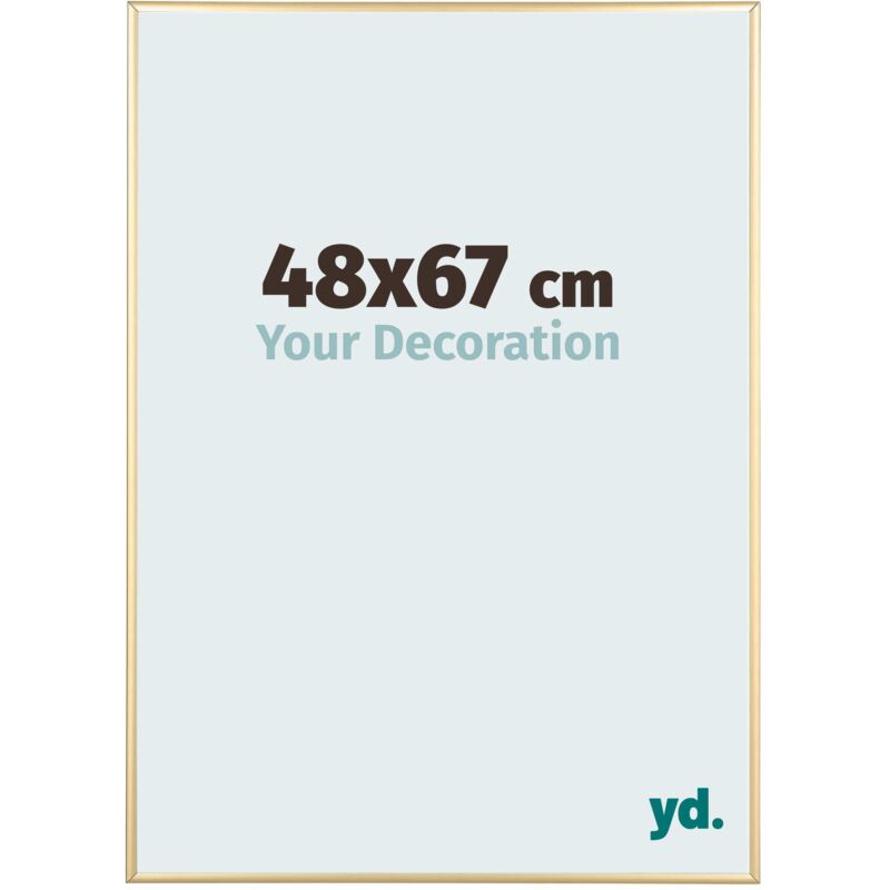 Your Decoration - 48x67 cm - Cadres Photos en Aluminium Avec Verre acrylique - Anti-Reflet - Excellente Qualité - Or - Cadre Decoration Murale - Kent.