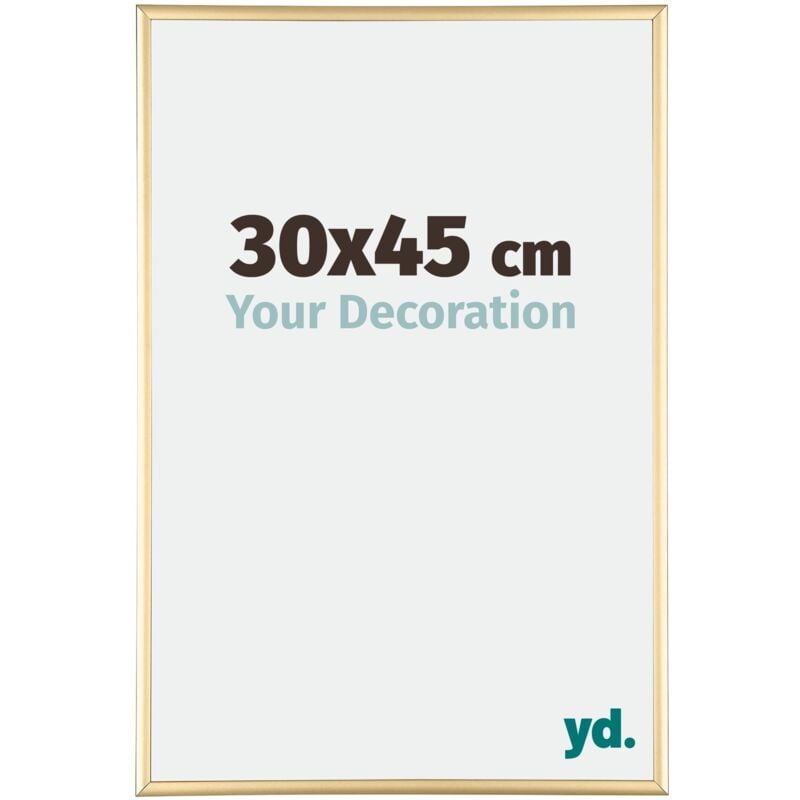 Yd. - Your Decoration - 30x45 cm - Cadres Photos en Aluminium Avec Verre acrylique - Anti-Reflet - Excellente Qualité - Or - Cadre Decoration Murale