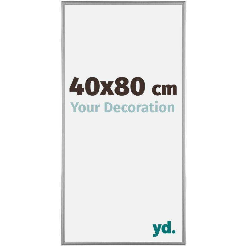 Your Decoration - 40x80 cm - Cadres Photos en Aluminium Avec Verre acrylique - Anti-Reflet - Excellente Qualité - Platine - Cadre Decoration Murale