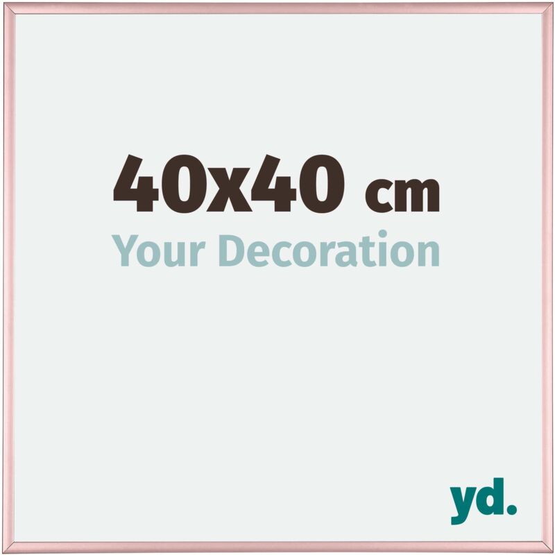 Yd. - Your Decoration - 40x40 cm - Cadres Photos en Aluminium Avec Verre acrylique - Anti-Reflet - Excellente Qualité - Cuivre - Cadre Decoration