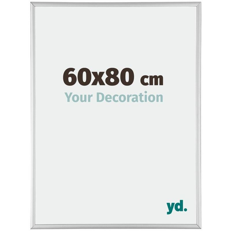 Your Decoration - 60x80 cm - Cadres Photos en Aluminium Avec Verre acrylique - Anti-Reflet - Excellente Qualité - Argent Mat - Cadre Decoration