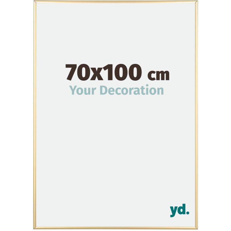 Your Decoration - 70x100 cm - Cadres Photos en Aluminium Avec Verre acrylique - Anti-Reflet - Excellente Qualité - Or - Cadre Decoration Murale