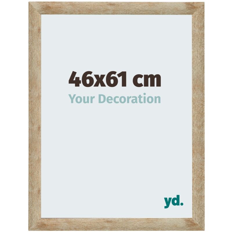 Yd. - Your Decoration - 46x61 cm - Cadres Photo en mdf Avec Verre acrylique - Anti-Reflet - Excellente Qualité - Or - Cadre Decoration Murale