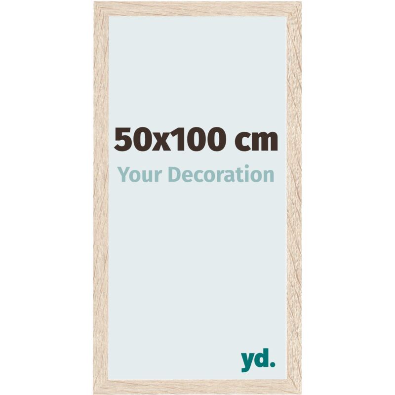 Your Decoration - 50x100 cm - Cadres Photo en mdf Avec Verre acrylique - Anti-Reflet - Excellente Qualité - Chêne - Cadre Decoration Murale - Catania.