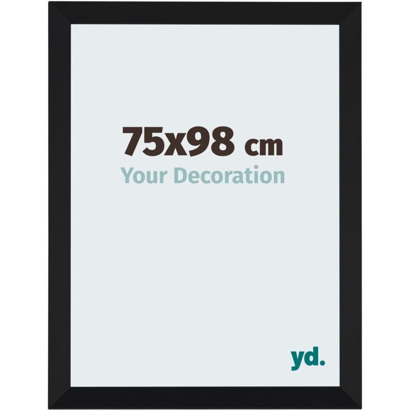 Your Decoration - 75x98 cm - Cadres Photo en MDF Avec Verre acrylique - Anti-Reflet - Excellente Qualité - Noir Mat - Cadre Decoration Murale