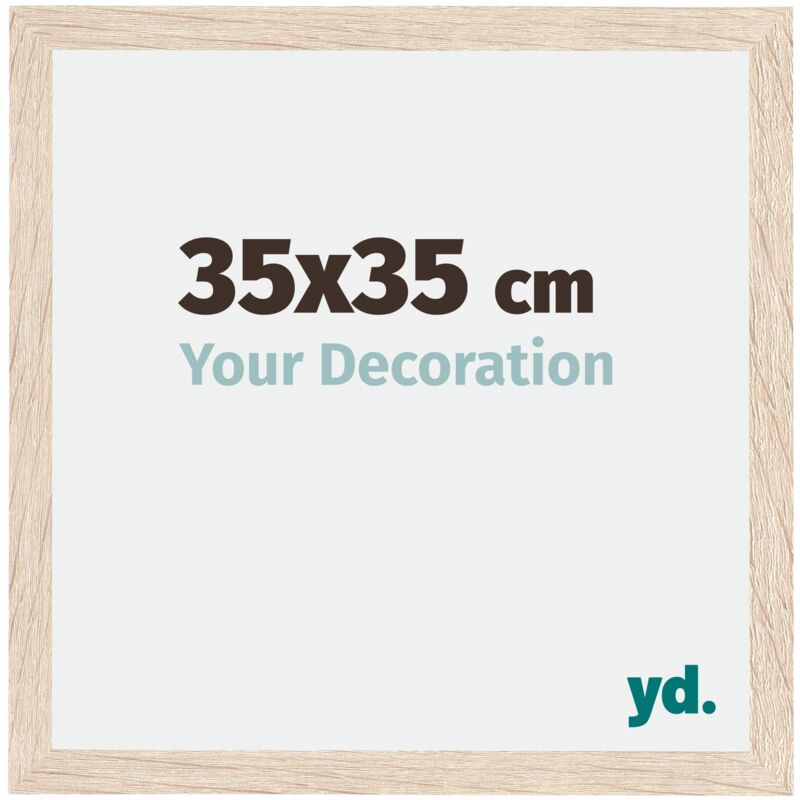 Yd. - Your Decoration - 35x35 cm - Cadres Photo en mdf Avec Verre acrylique - Anti-Reflet - Excellente Qualité - Chêne - Cadre Decoration Murale