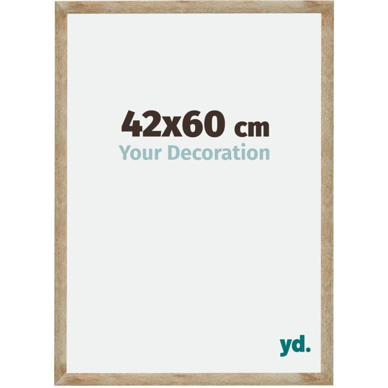 Yd. - Your Decoration - 42x60 cm - Cadres Photo en mdf Avec Verre acrylique - Anti-Reflet - Excellente Qualité - Or - Cadre Decoration Murale