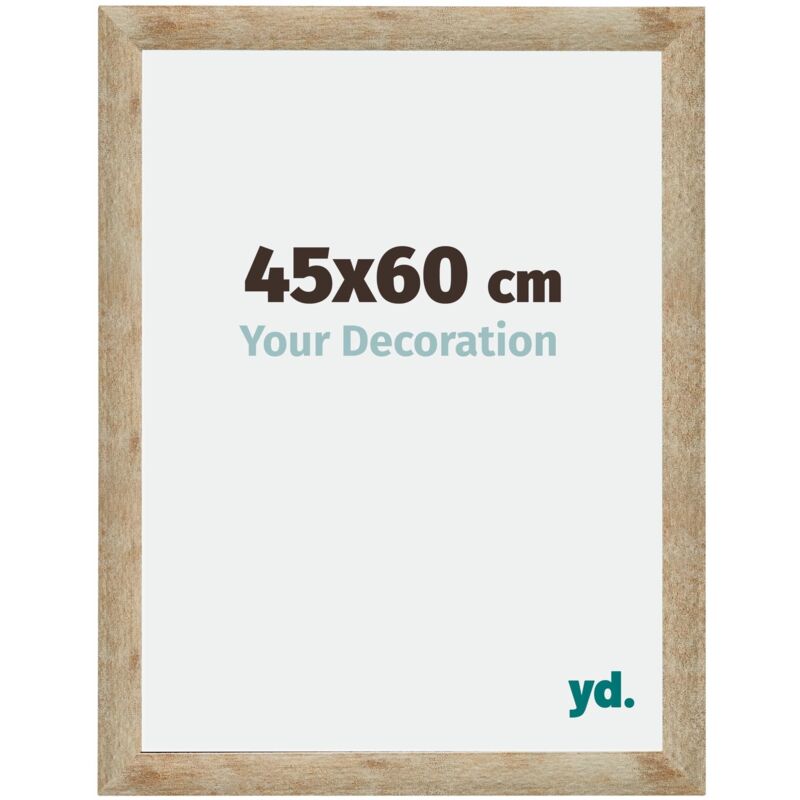 Your Decoration - 45x60 cm - Cadres Photo en MDF Avec Verre acrylique - Anti-Reflet - Excellente Qualité - Or - Cadre Decoration Murale - Catania.