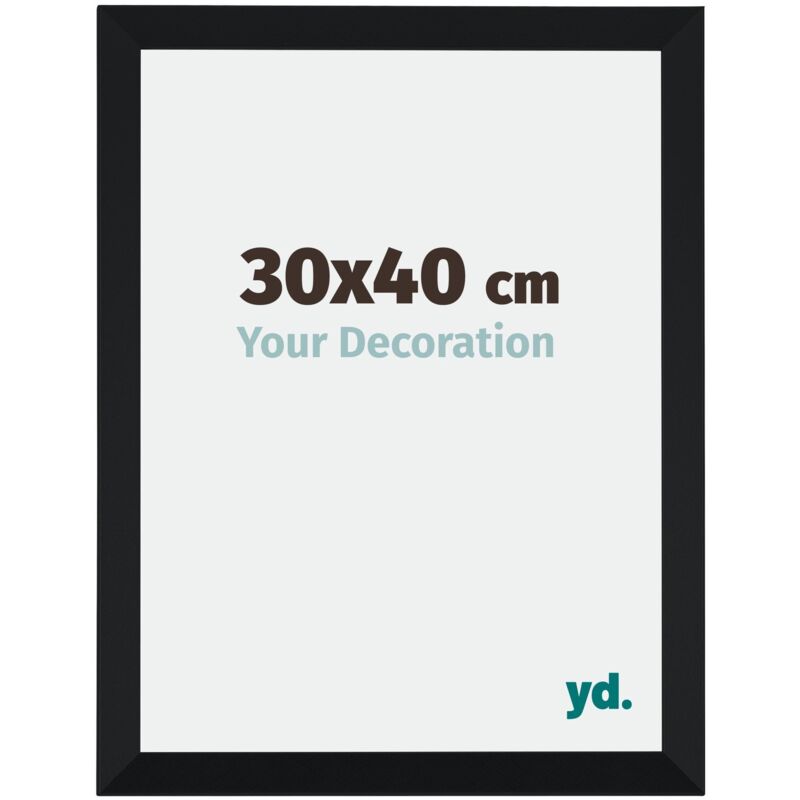 Your Decoration - 30x40 cm - Cadres Photo en MDF Avec Verre acrylique - Anti-Reflet - Excellente Qualité - Noir Mat - Cadre Decoration Murale