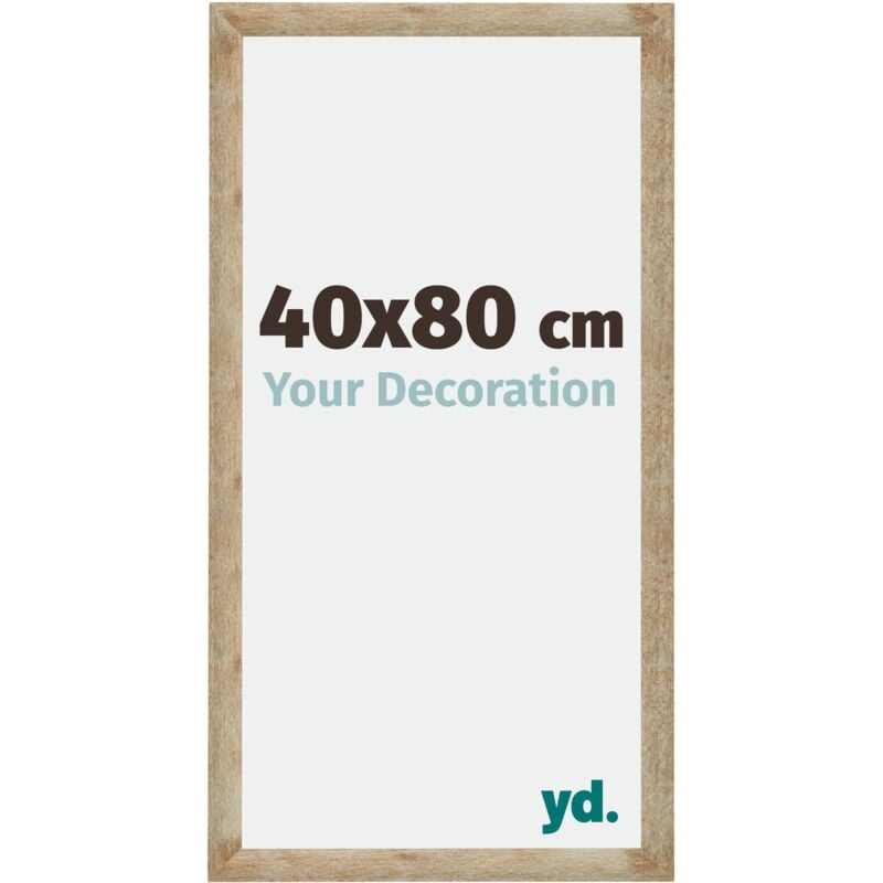 Yd. - Your Decoration - 40x80 cm - Cadres Photo en mdf Avec Verre acrylique - Anti-Reflet - Excellente Qualité - Or - Cadre Decoration Murale