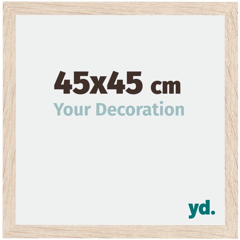 Yd. - Your Decoration - 45x45 cm - Cadres Photo en mdf Avec Verre acrylique - Anti-Reflet - Excellente Qualité - Chêne - Cadre Decoration Murale