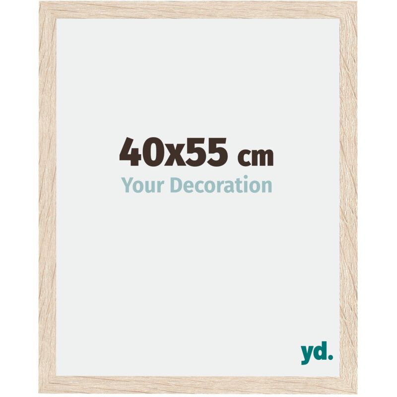 Yd. - Your Decoration - 40x55 cm - Cadres Photo en mdf Avec Verre acrylique - Anti-Reflet - Excellente Qualité - Chêne - Cadre Decoration Murale